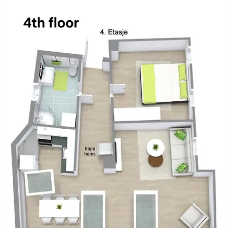 Lejlighed Topp Floor With One Bedroom & A Loft *
